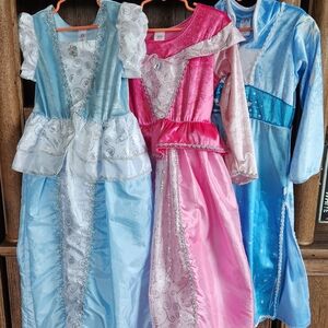 Magical Princess Costume Trio - Blue, Pink, and Light Blue